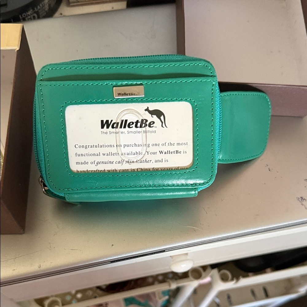 Teal Leather Wallet - Picture 1 of 1